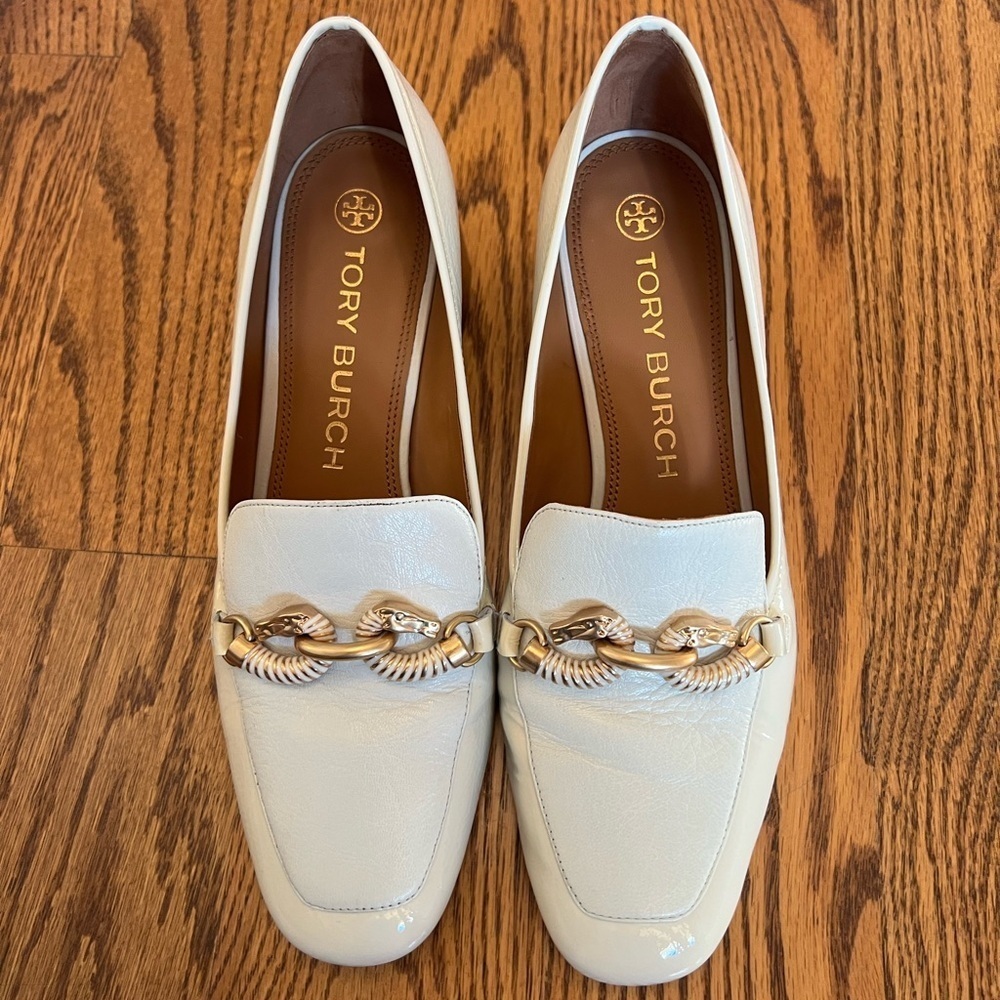 Tory Burch JESSA PATENT PUMP in New Ivory Size 10 - Picture 4 of 10